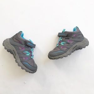 Merrell Kids Gray Teal Purple Hiking Shoes
